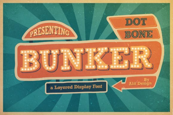 Bunker Font: A Bold and Retro Display Typeface