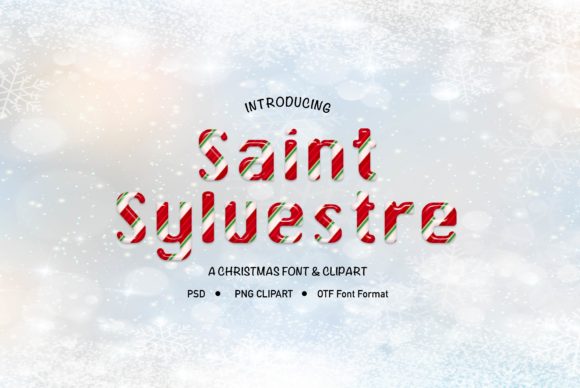 Discover Saint Sylvestre: A Joyful Decorative Font for Your Editorial Projects