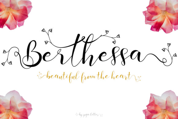 Discover the Elegance of Berthessa: A Romantic Script Font