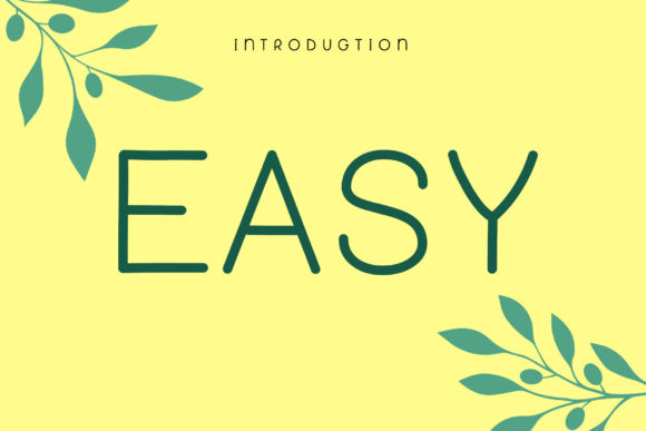 Easy: A Clean and Simple Display Font for Editorial Design