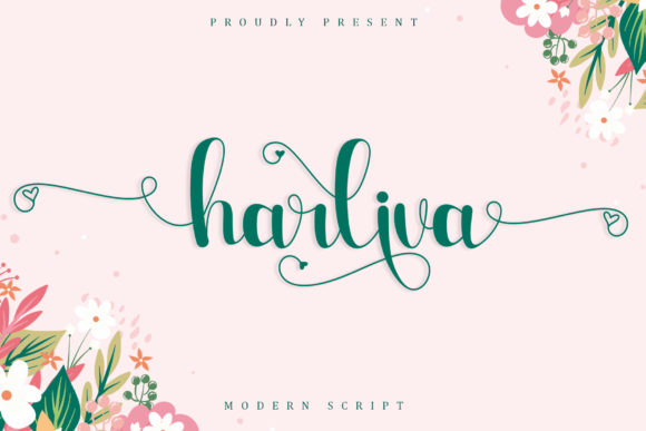 Harliva: A Modern and Romantic Handwritten Font for Makers