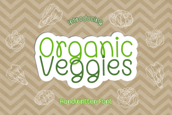 Organic Veggies: A Joyful Handwritten Font for Creative Campaigns
