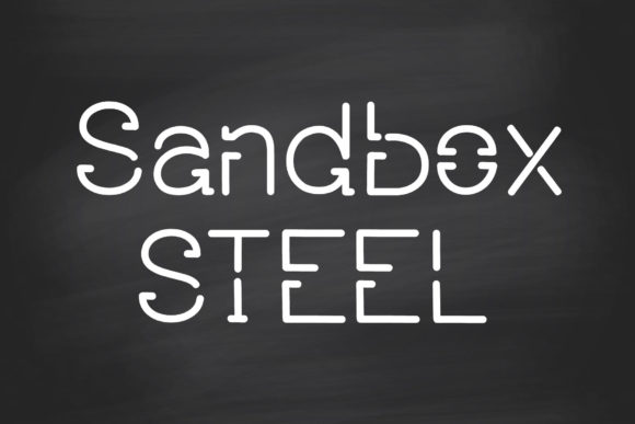 Sandbox Steel: A Clean and Robotic Styled Display Font
